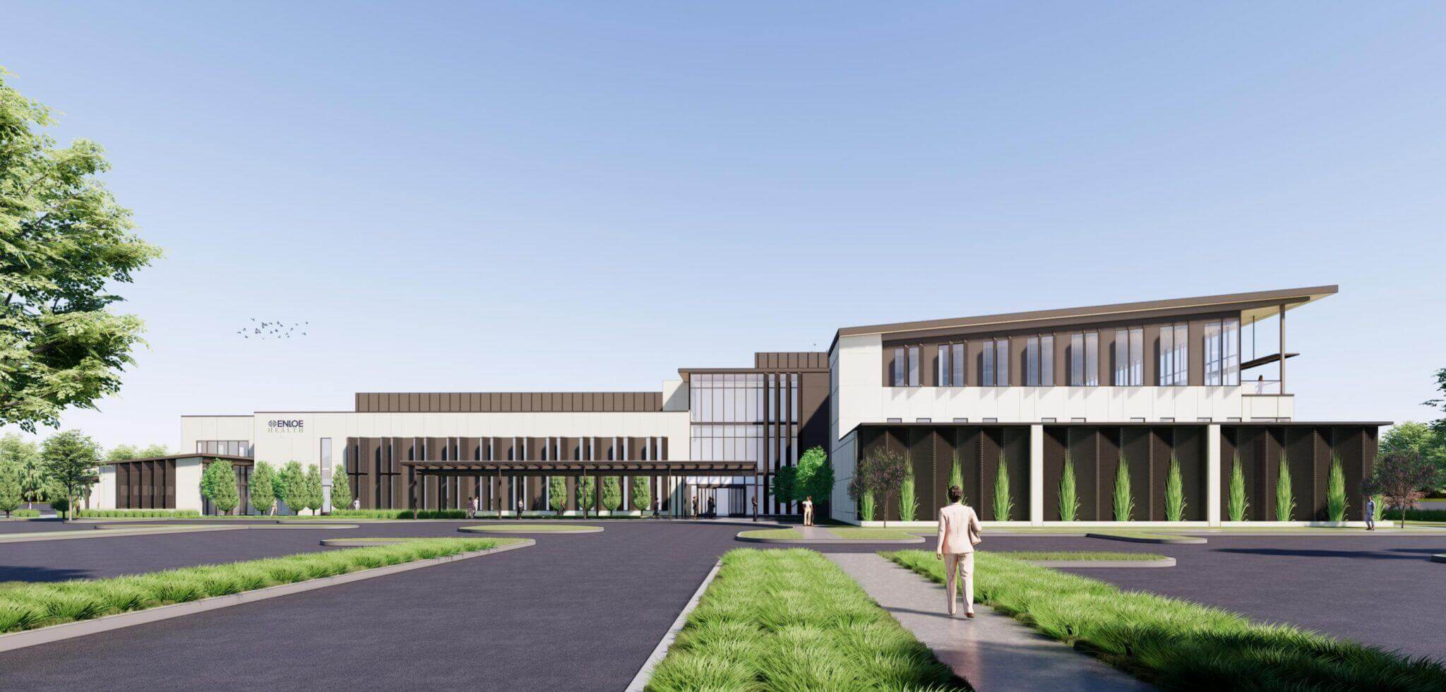 Rendering of a hospital exterior