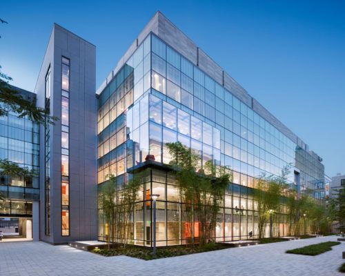 MIT.nano exterior evening