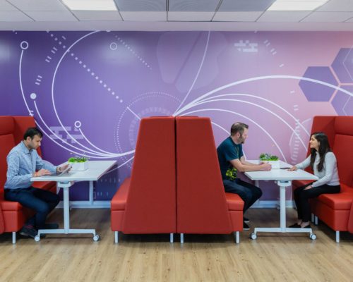 Sitecore offices interior banquette seating